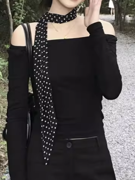 Polka Dot Narrow Scarf SP0053