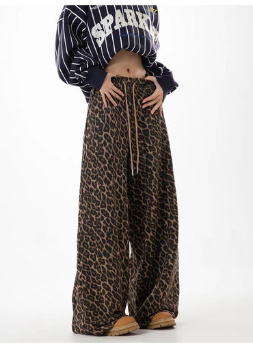 Leopard print casual pants TK0113