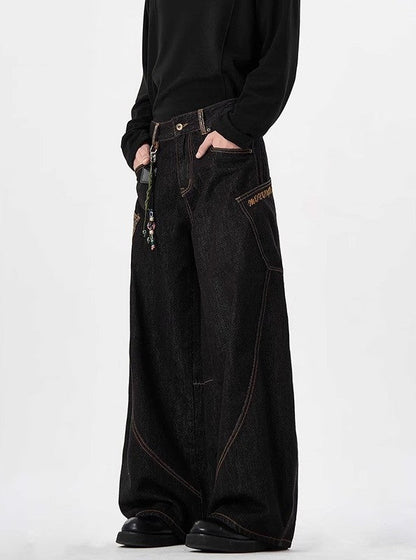 "Number 1 Best Seller" Python Print Stitch Wide Pants TK0158