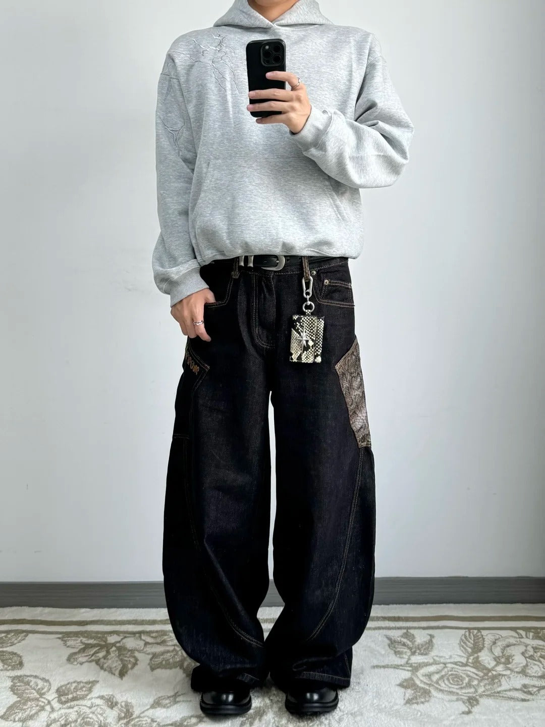 "Number 1 Best Seller" Python Print Stitch Wide Pants TK0158