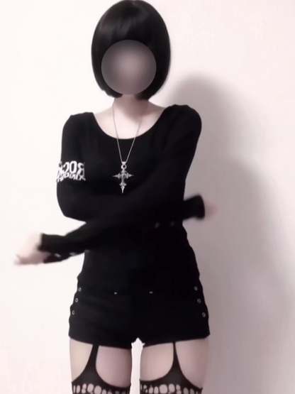 「__u3xy」 Reversible Street Logo Print Long-Sleeve T-Shirt TK0376