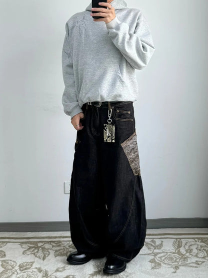 "Number 1 Best Seller" Python Print Stitch Wide Pants TK0158