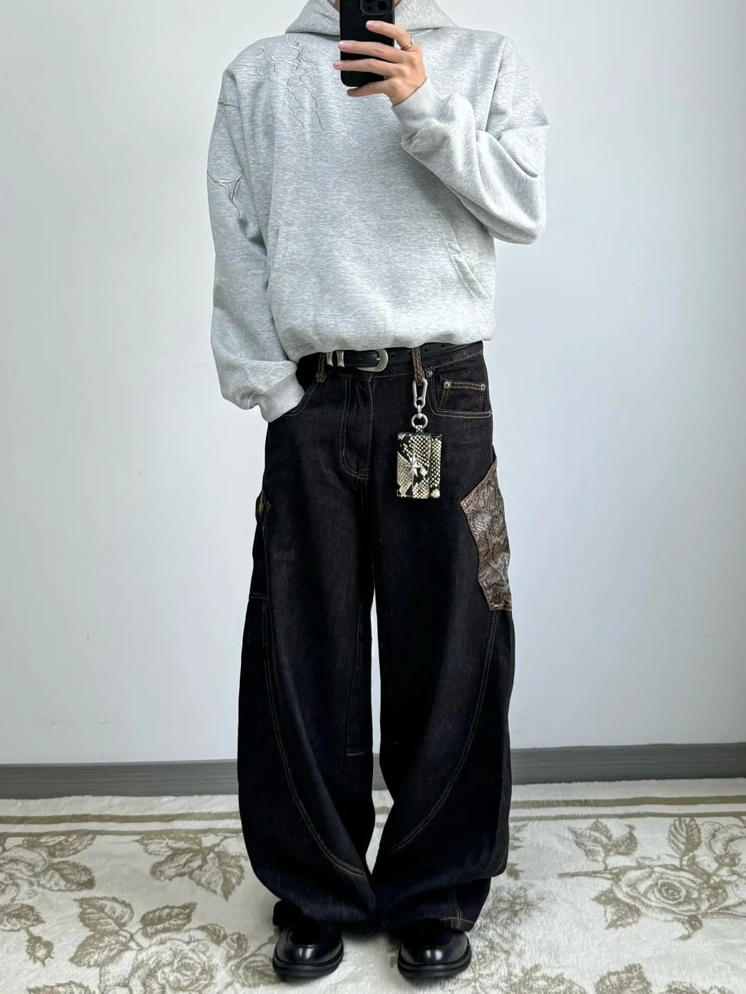 "Number 1 Best Seller" Python Print Stitch Wide Pants TK0158