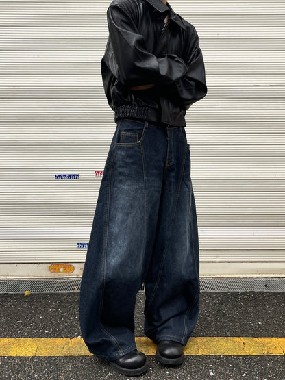 Embroidered Letter Denim Pants TK0241