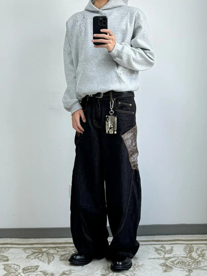 "Number 1 Best Seller" Python Print Stitch Wide Pants TK0158