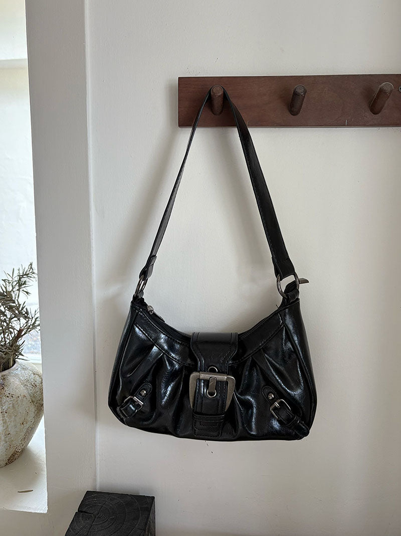 Buckle design PU shoulder bag BB022