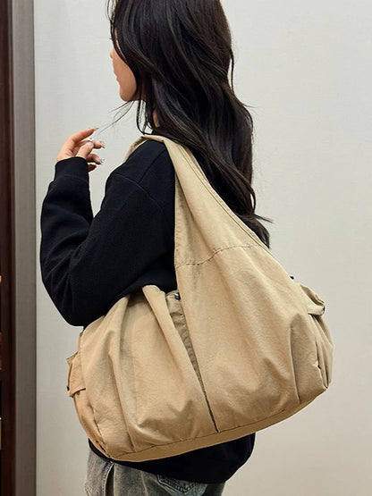 2-Way Shoulder Nylon Tote Bag BB039
