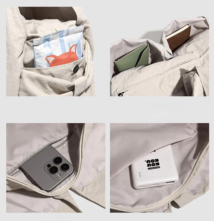 2-Way Shoulder Nylon Tote Bag BB039