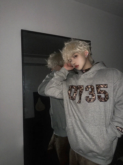 Leopard print hoodie sweatshirt TK0137