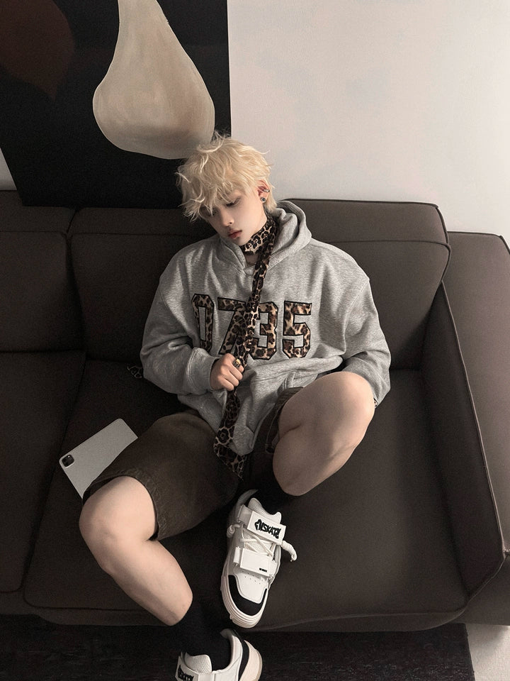 Leopard print hoodie sweatshirt TK0137