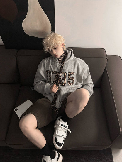 Leopard print hoodie sweatshirt TK0137