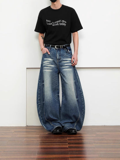 Wide-shape denim pants TK0240
