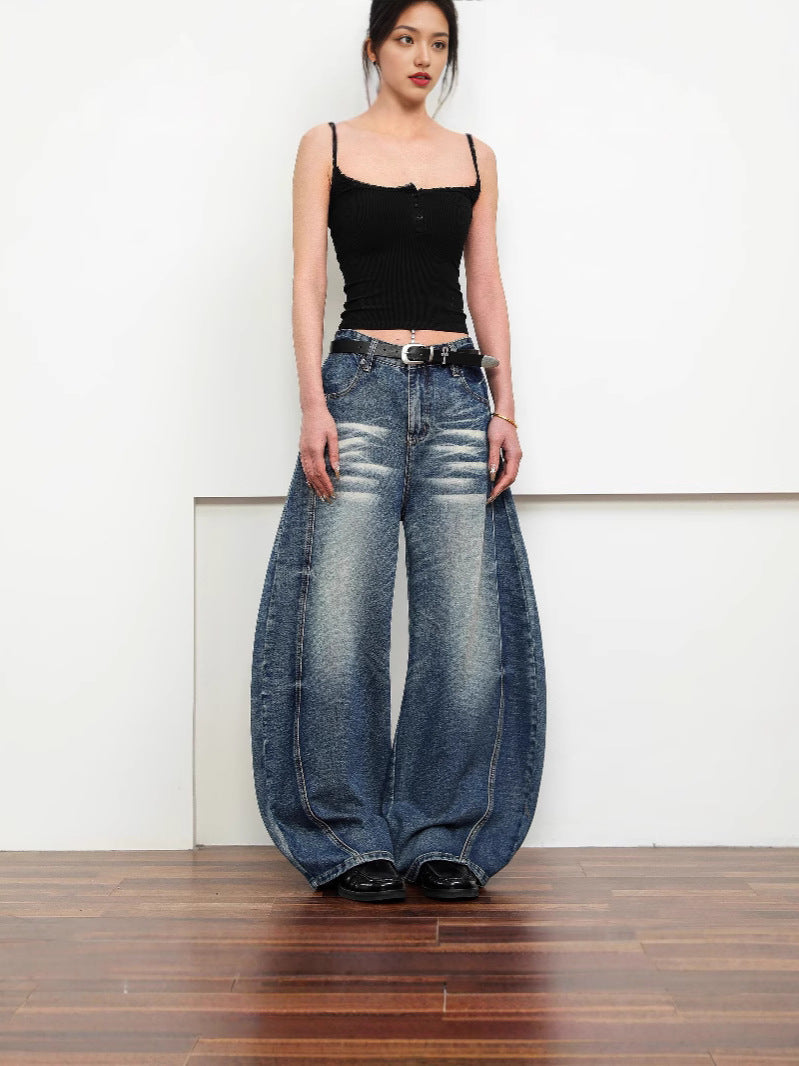 Wide-shape denim pants TK0240