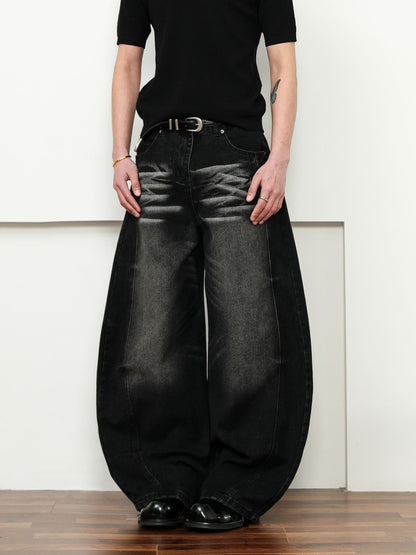 Wide-shape denim pants TK0240