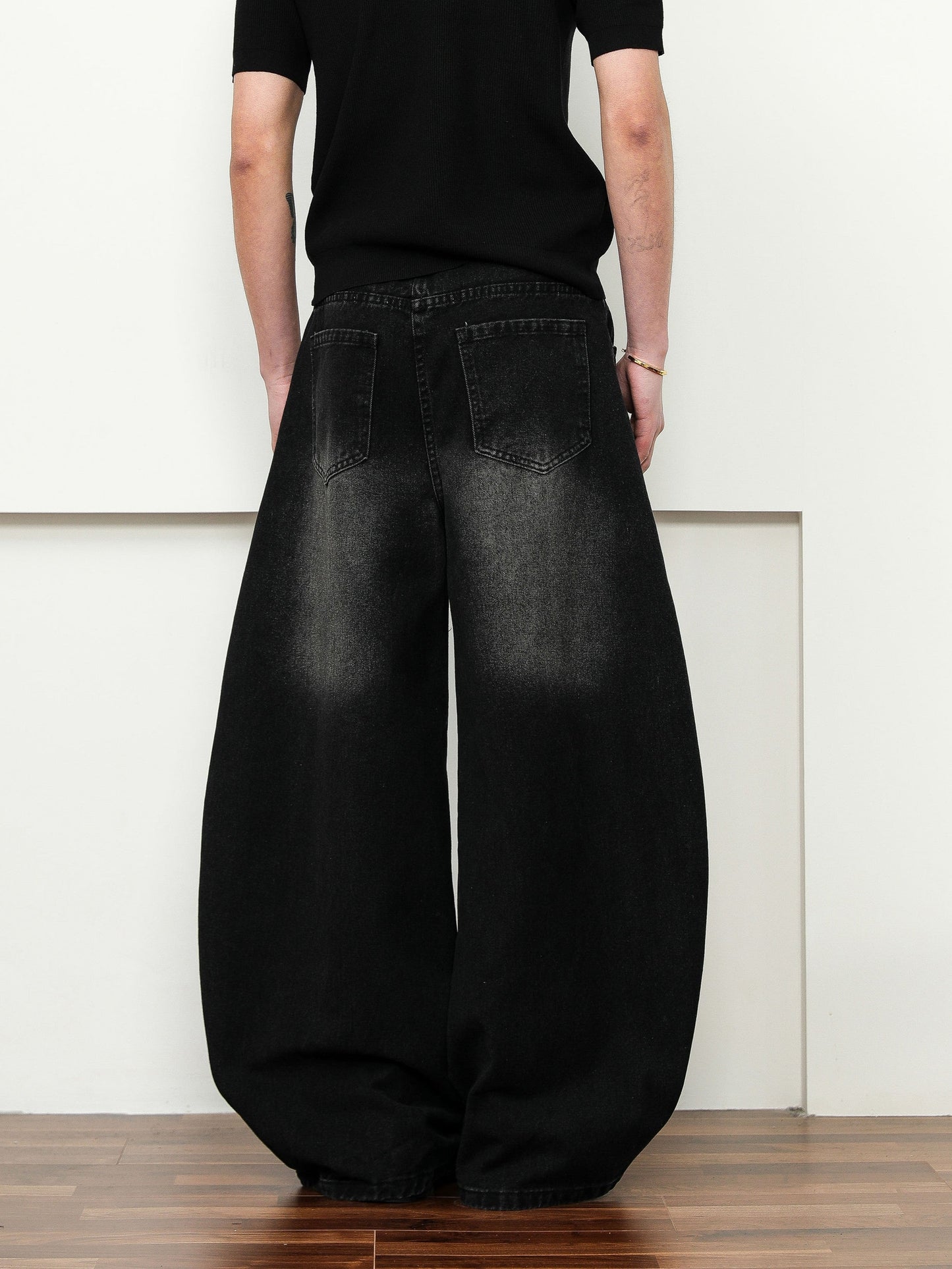 Wide-shape denim pants TK0240