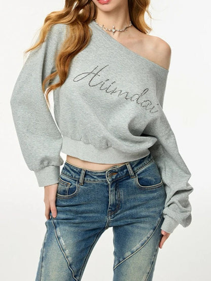 Mist Gray Off-Shoulder Top TK0045