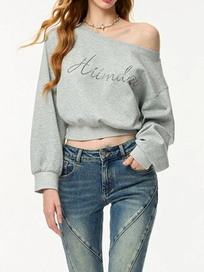 Mist Gray Off-Shoulder Top TK0045