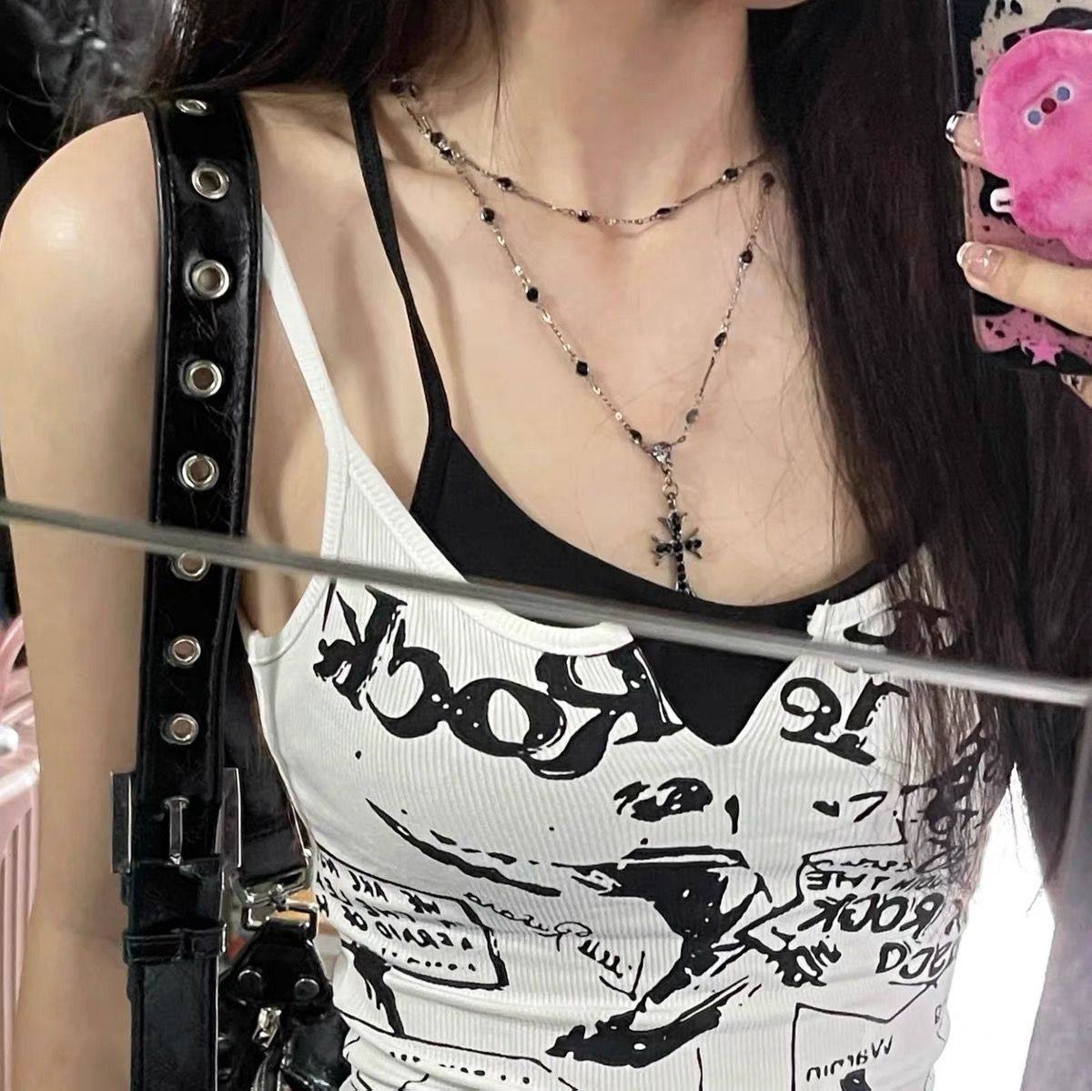 Y2K Motif Layered Accessory 3-Piece Set SP0004