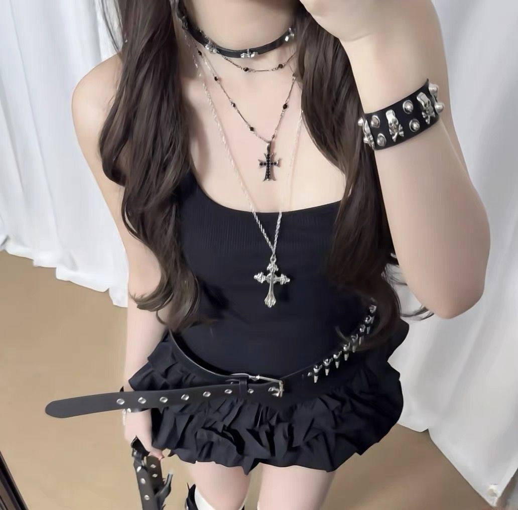 Y2K Motif Layered Accessory 3-Piece Set SP0004