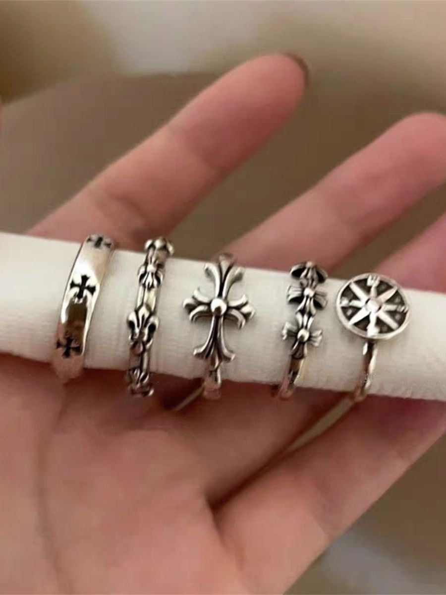 「5-Piece Set」Retro Design Rings SP0020