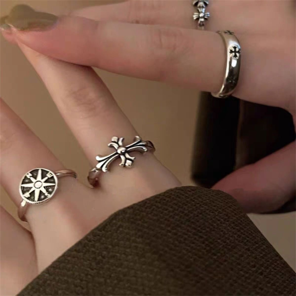「5-Piece Set」Retro Design Rings SP0020