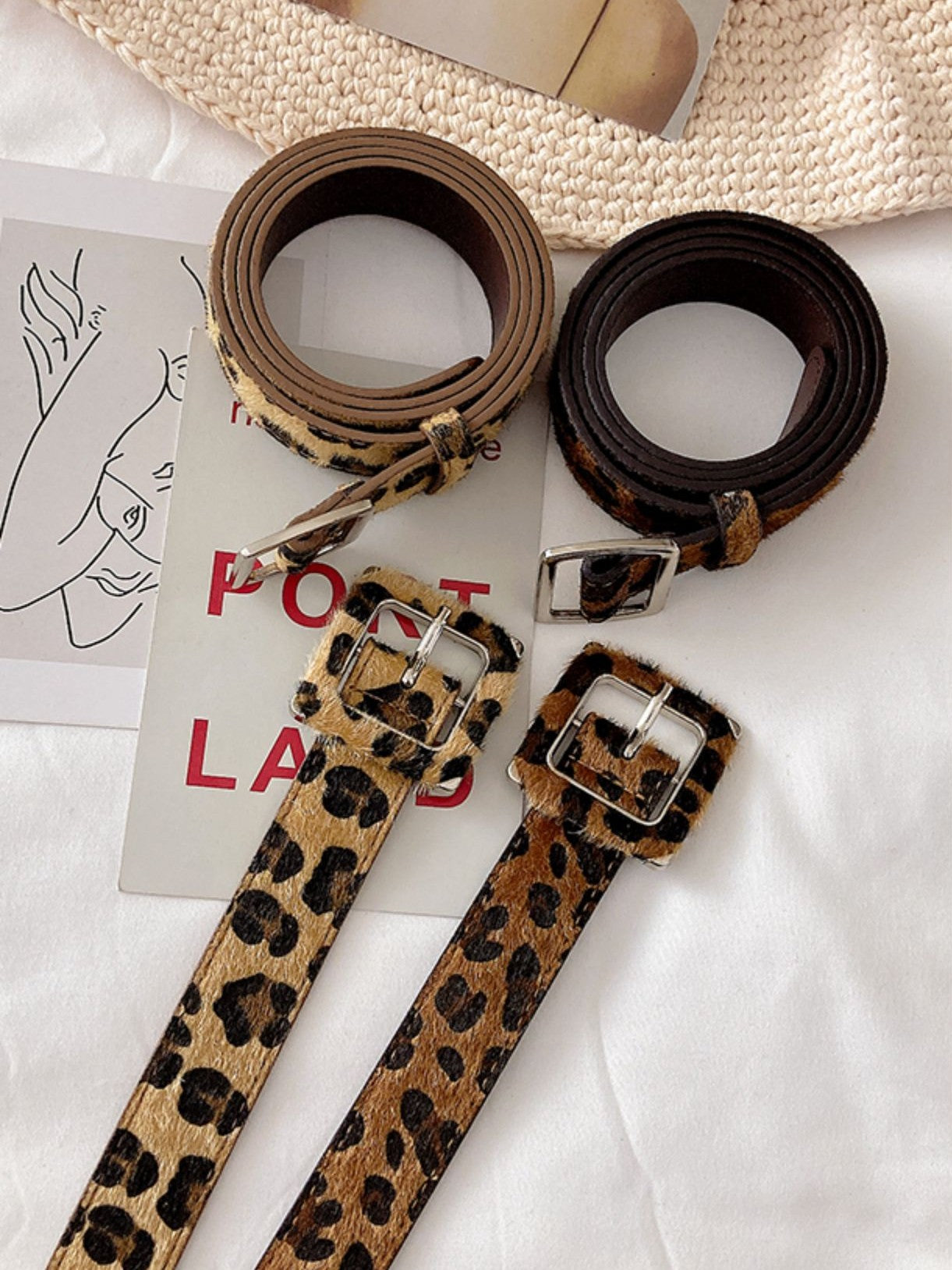Staff favorite: Leopard print narrow belt SP0022