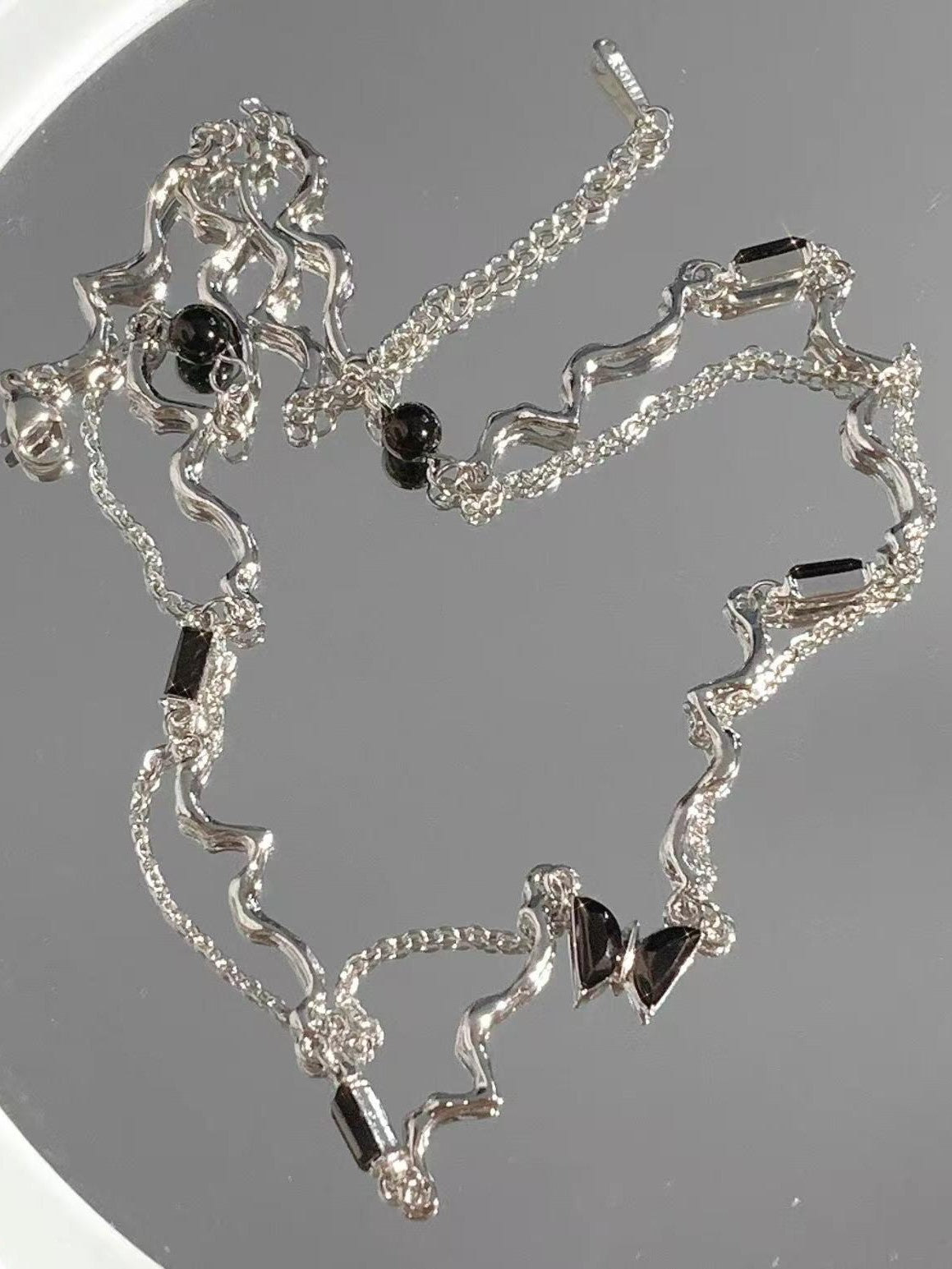 Black Butterfly Tassel Necklace SP0062