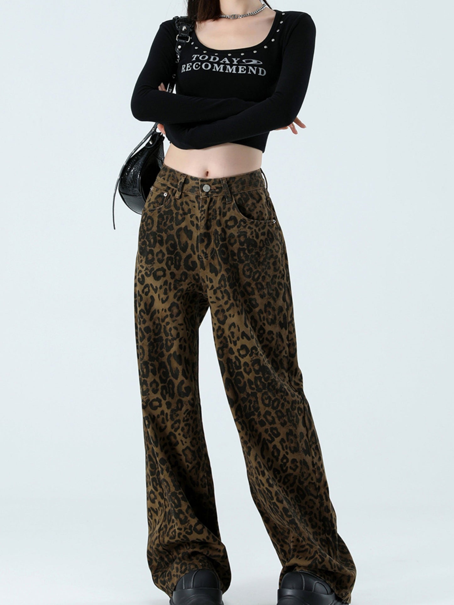 "Versatile Pants / Year-Round Popular" Leopard Balloon Pants TK0153