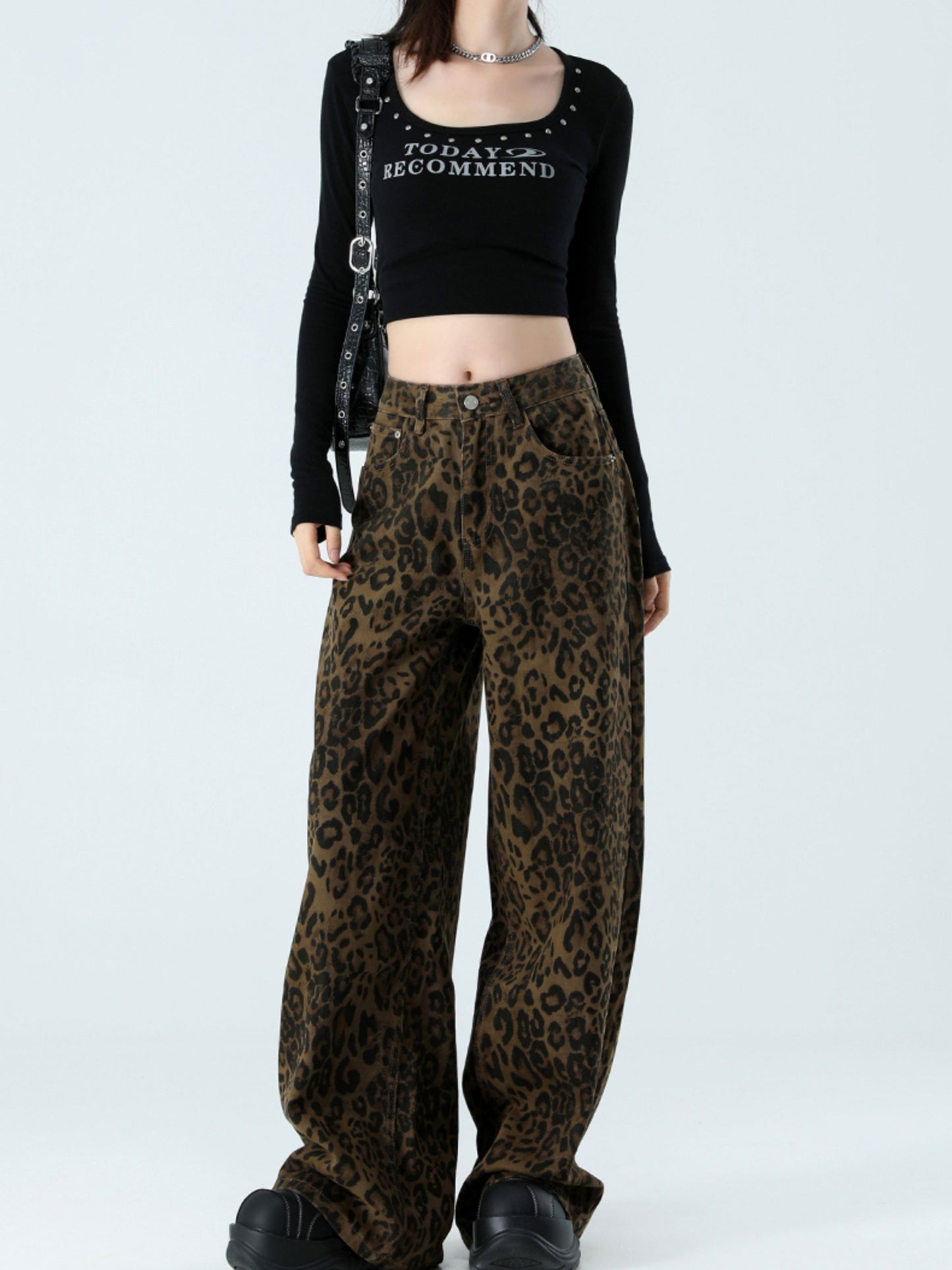 "Versatile Pants / Year-Round Popular" Leopard Balloon Pants TK0153
