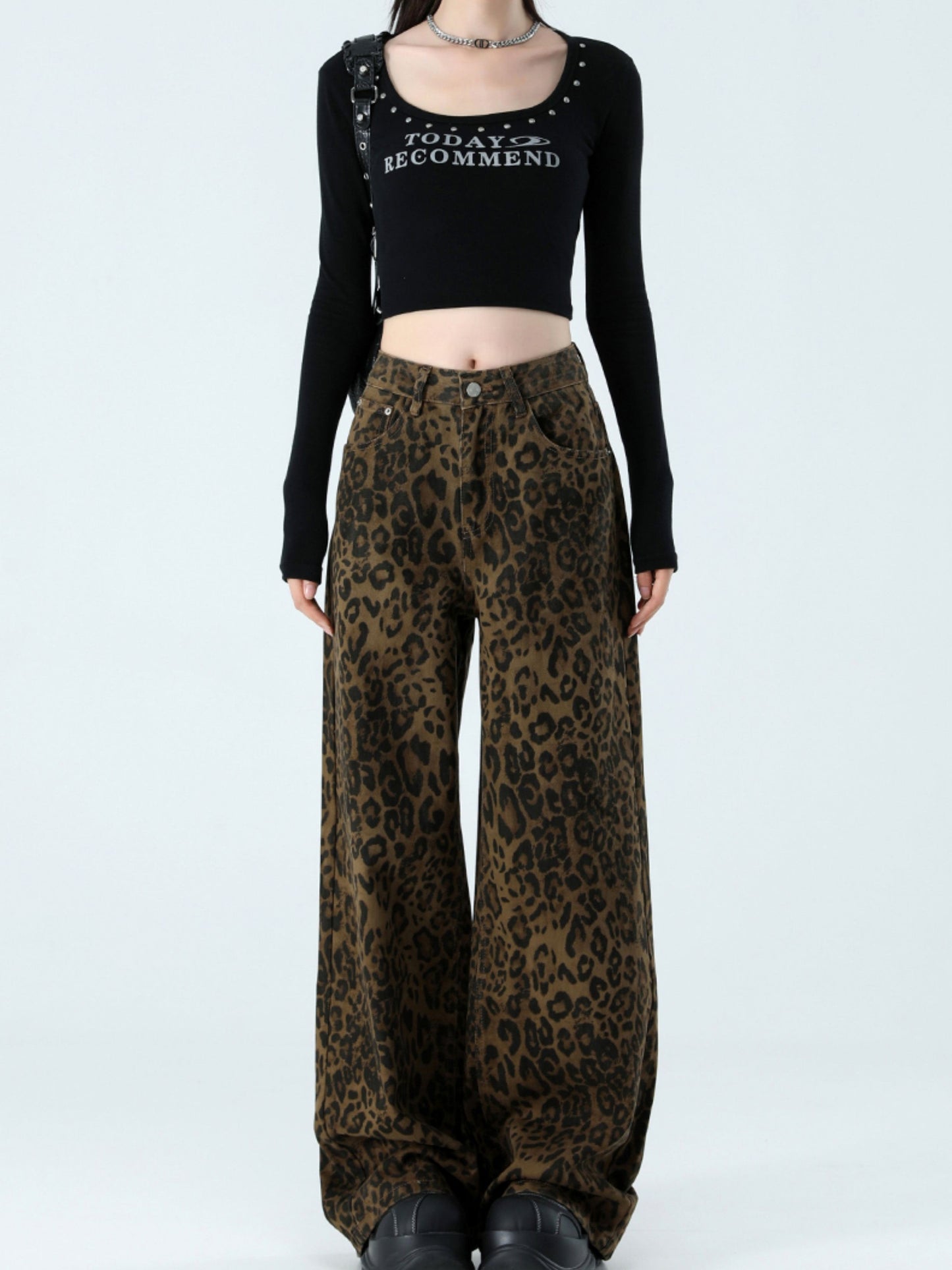 "Versatile Pants / Year-Round Popular" Leopard Balloon Pants TK0153