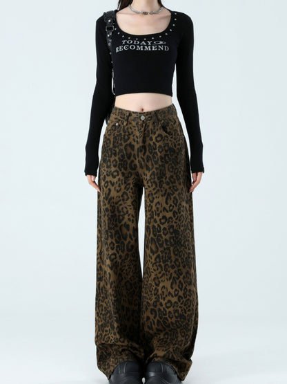 "Versatile Pants / Year-Round Popular" Leopard Balloon Pants TK0153