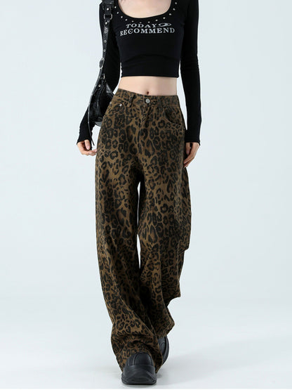 "Versatile Pants / Year-Round Popular" Leopard Balloon Pants TK0153