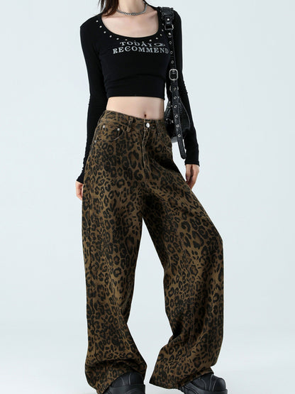 "Versatile Pants / Year-Round Popular" Leopard Balloon Pants TK0153