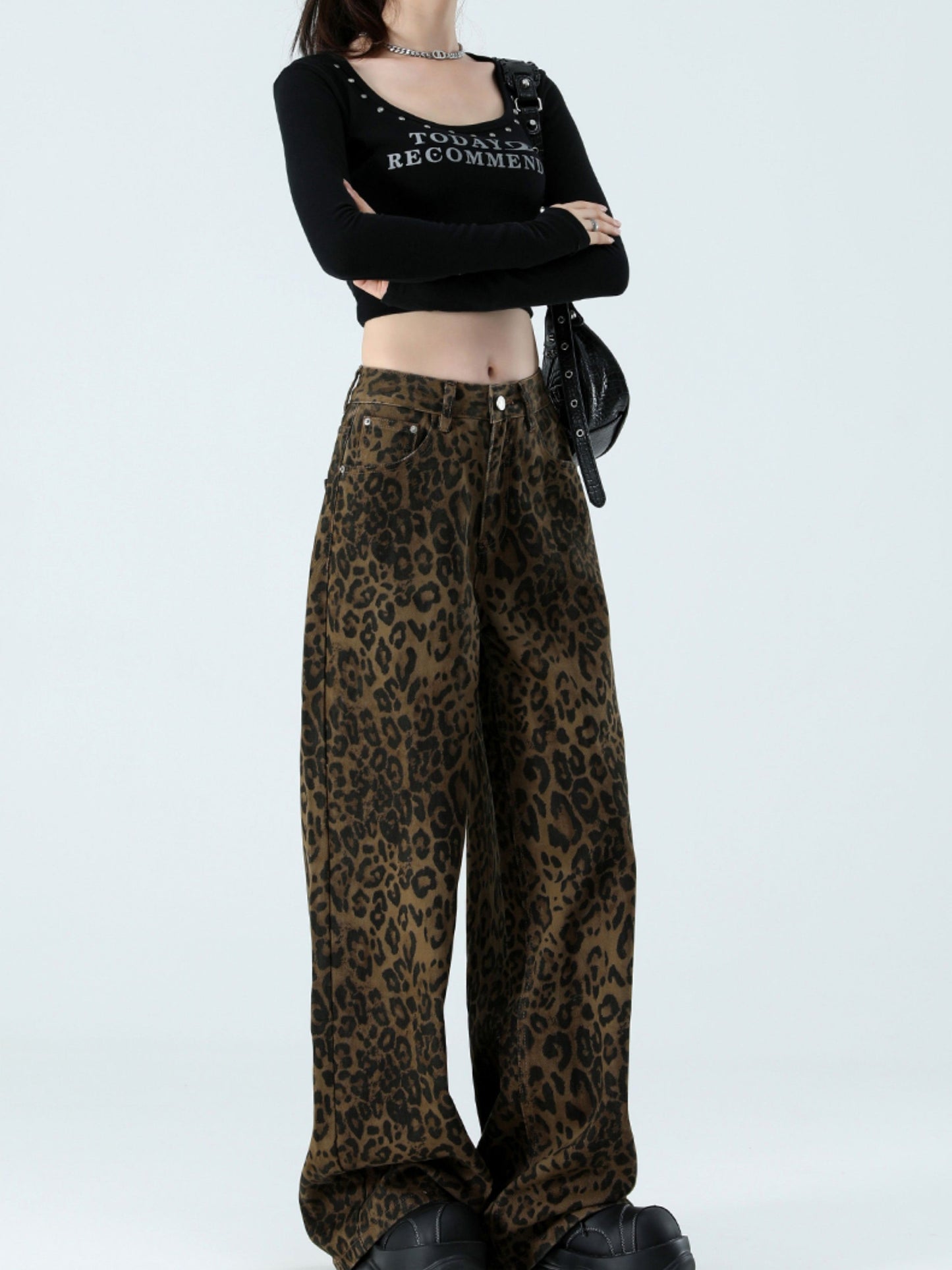 "Versatile Pants / Year-Round Popular" Leopard Balloon Pants TK0153