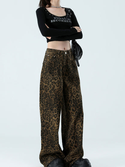 "Versatile Pants / Year-Round Popular" Leopard Balloon Pants TK0153