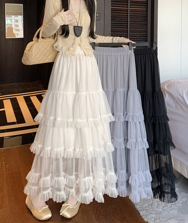 Ballet-style tulle puff skirt TK0192
