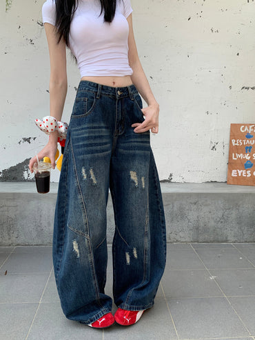 Distressed balloon pants TK0198