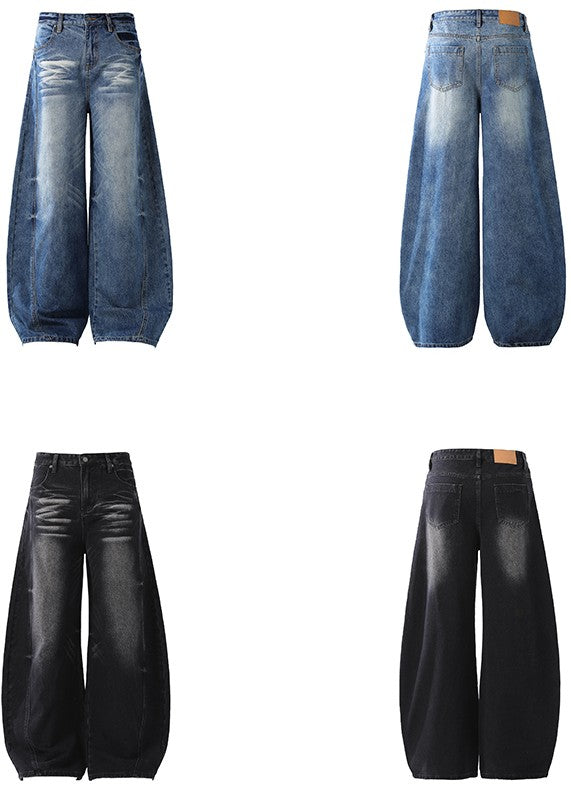Wide-shape denim pants TK0240