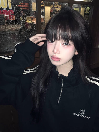 Half-high neck zip jacket TK0283