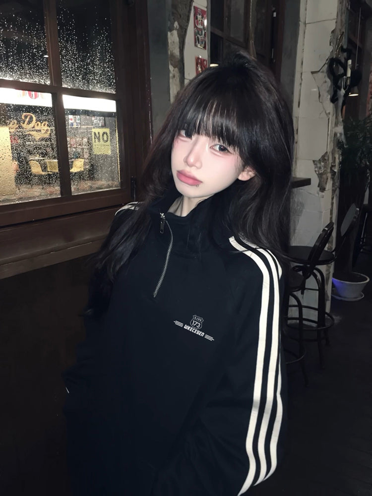Half-high neck zip jacket TK0283