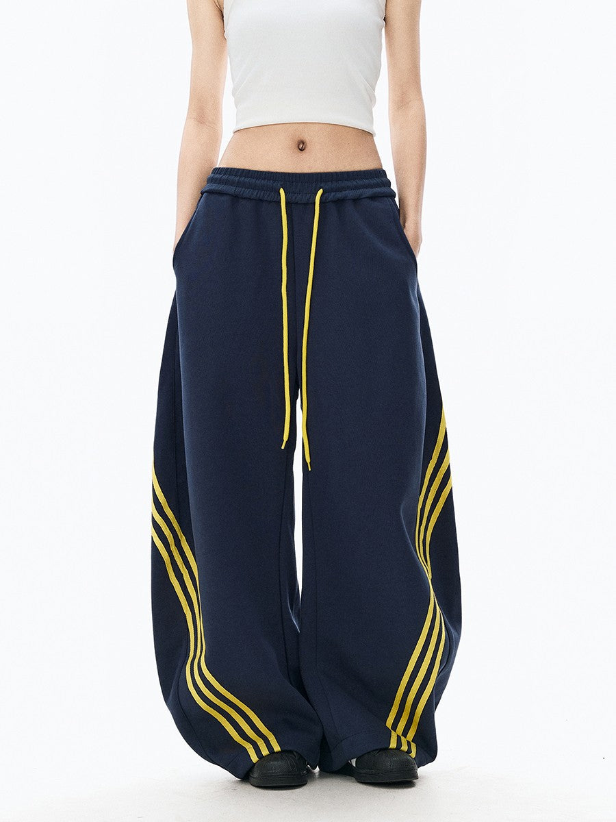 Unisex Striped Balloon Sweatpants TK0296