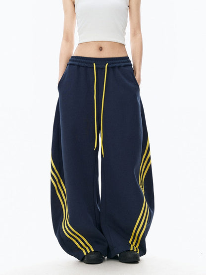 Unisex Striped Balloon Sweatpants TK0296