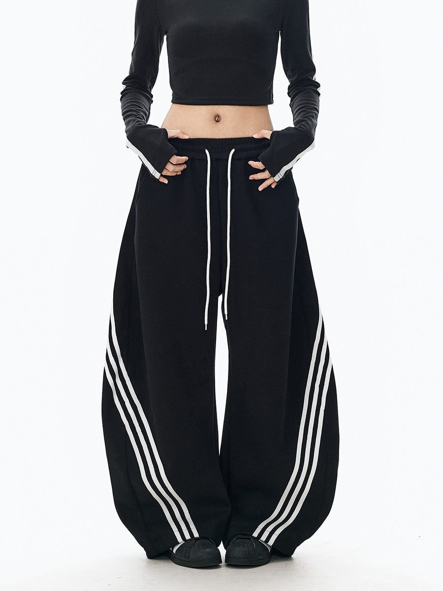 Unisex Striped Balloon Sweatpants TK0296