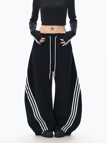 Unisex Striped Balloon Sweatpants TK0296