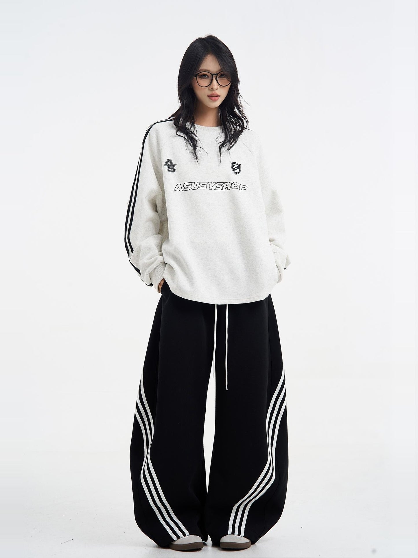 Unisex Striped Balloon Sweatpants TK0296