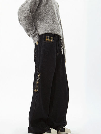 "Big Pocket" Checkered Panel Pants TK0307