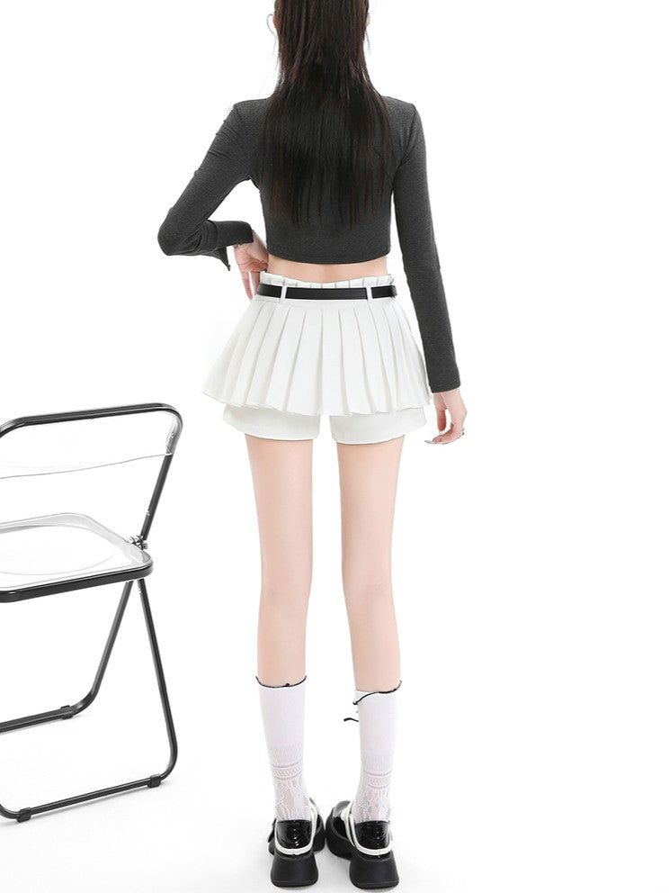 Pleated mini skirt TK0318