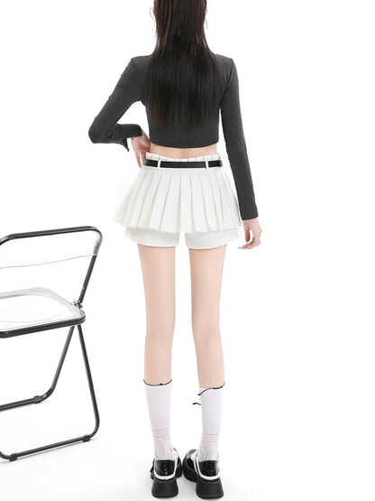 Pleated mini skirt TK0318