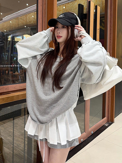 Oversized Off-Shoulder Sweatshirt TK0337