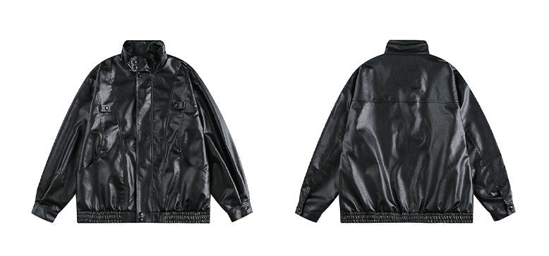 「nuna_iris」Vintage PU Leather Blouson TK0342